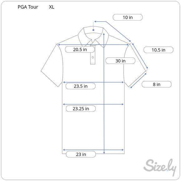 PGA Tour Black and White Striped Polo Shirt Size XL - Picture 5 of 5